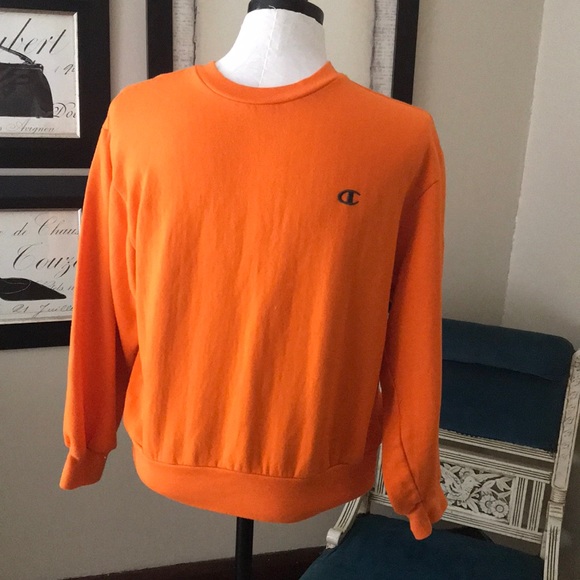 champion orange sweater